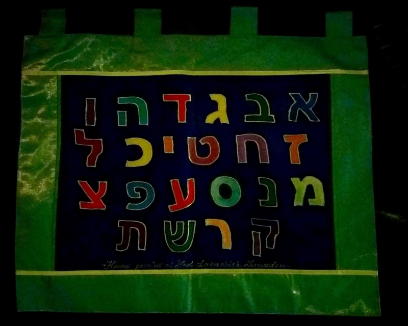 Educatieve wandhanger Hebreeuws Alfabet